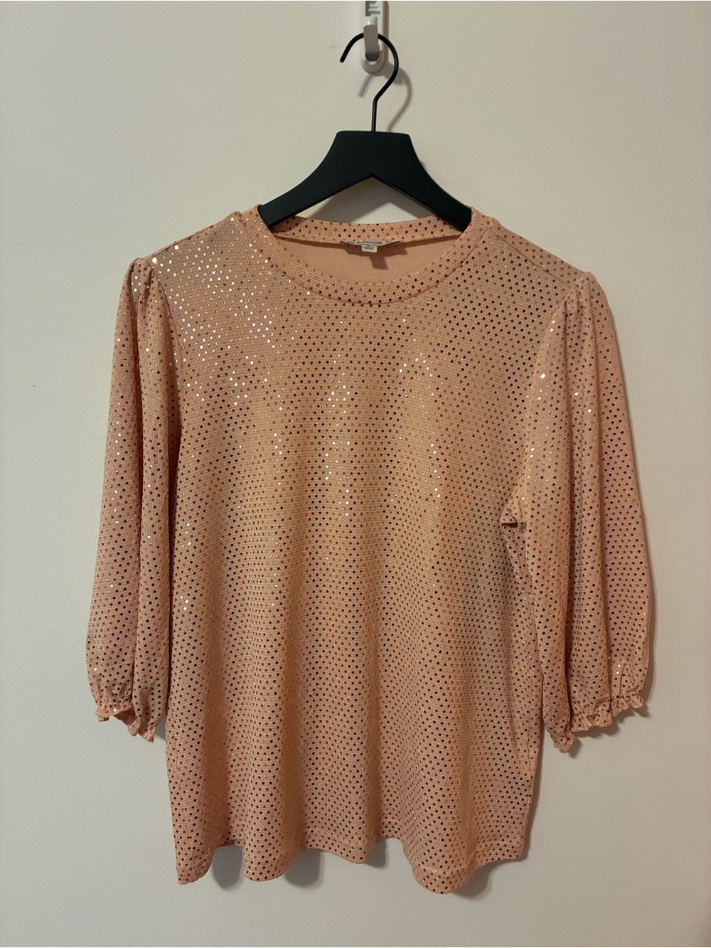 Nanette Lepore Sequin Top in Blush Pink
